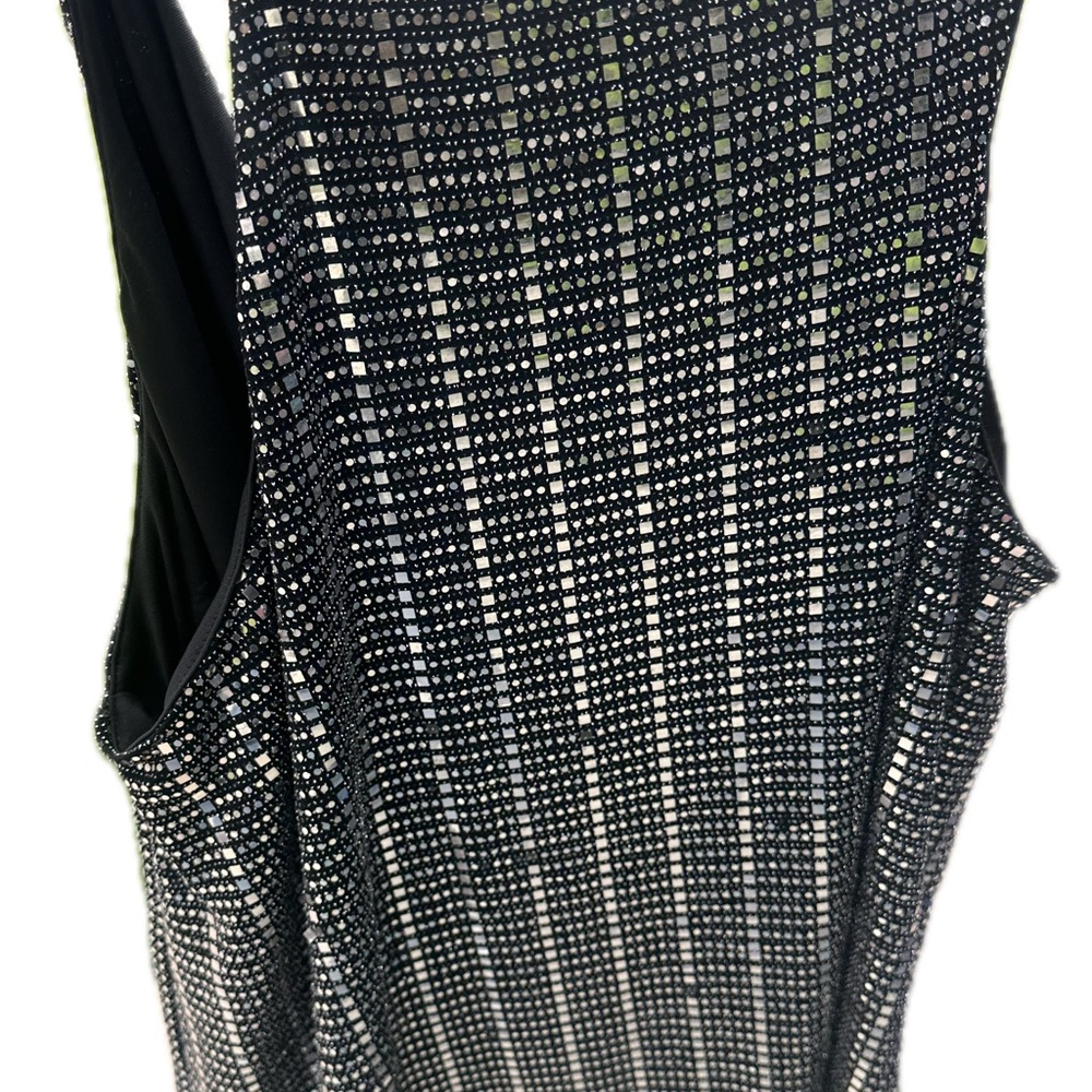 Black and Silver Sequin Eloquii Top - Picture 3 of 4